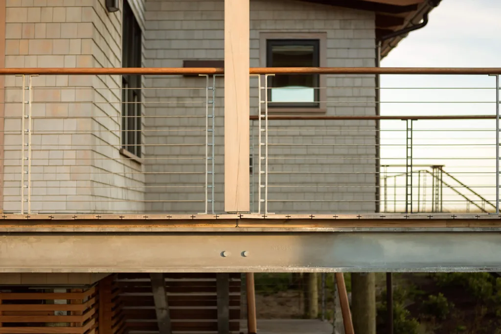 Outdoor porch on the Cast On house