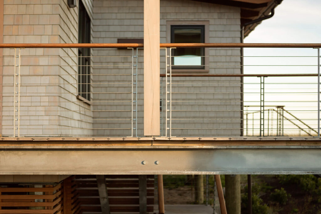 Outdoor porch on the Cast On house