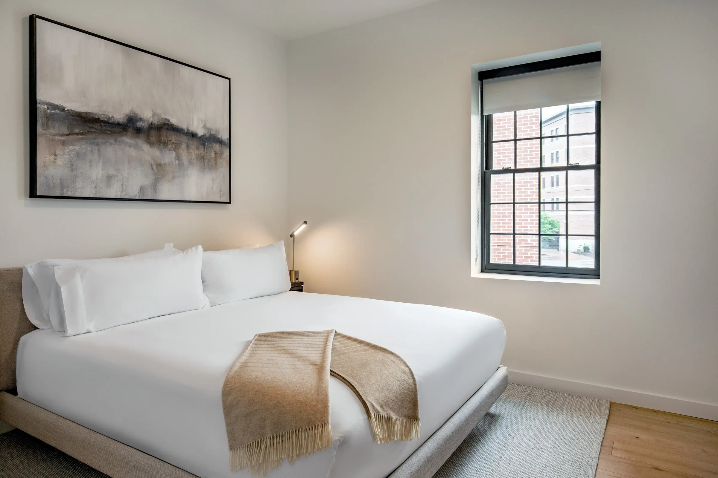 Unit 13's bedroom at the Weldon Hotel, designed by Woodhull